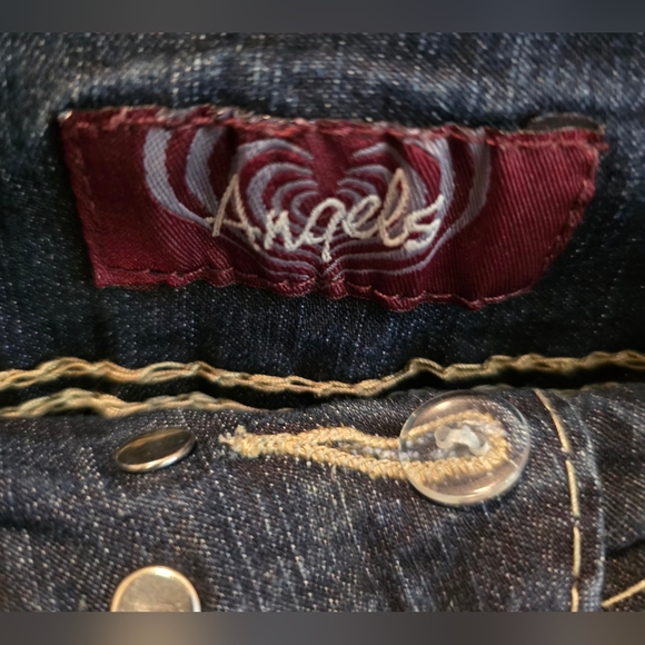 Angels Women's Skinny Jeans - Dark Blue 10P x 28 - Picture 4 of 6
